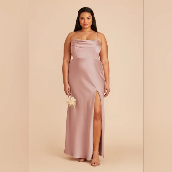 Birdy Grey Mia Dress In Matte Satin English Rose - Picture 3 of 11